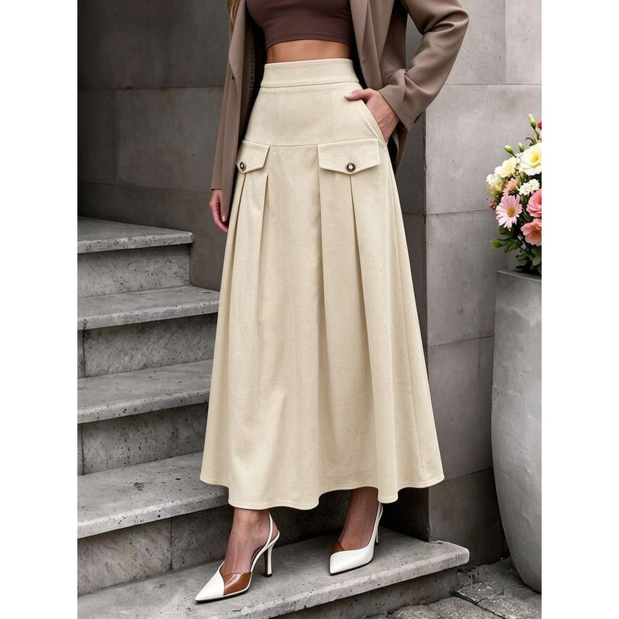 Skirts collection featuring Womens High Waist Pleated Midi Skirt